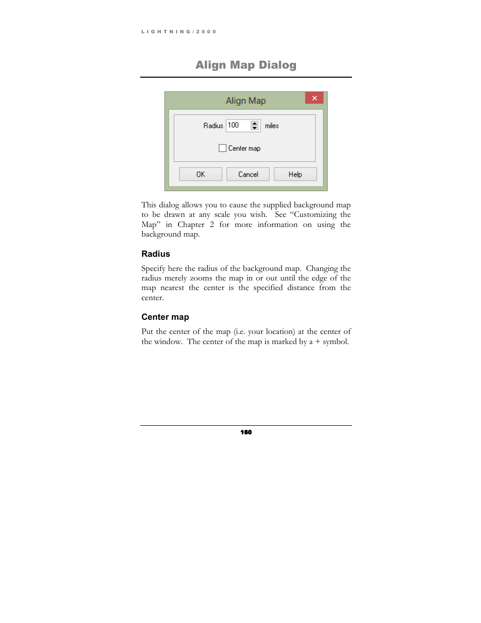 Align map dialog | Boltek Lightning/2000 User Manual | Page 160 / 333