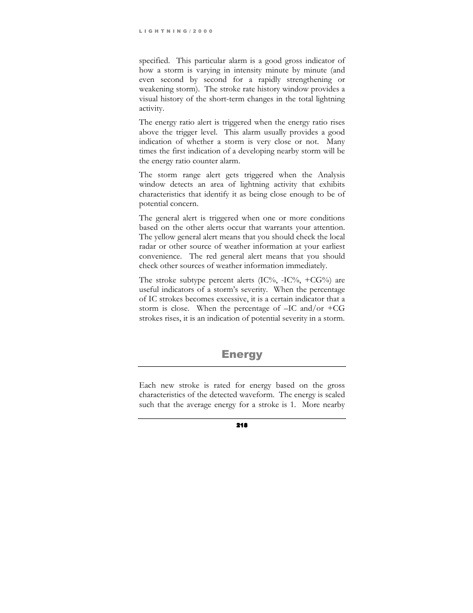 Energy | Boltek Lightning/2000 User Manual | Page 218 / 333