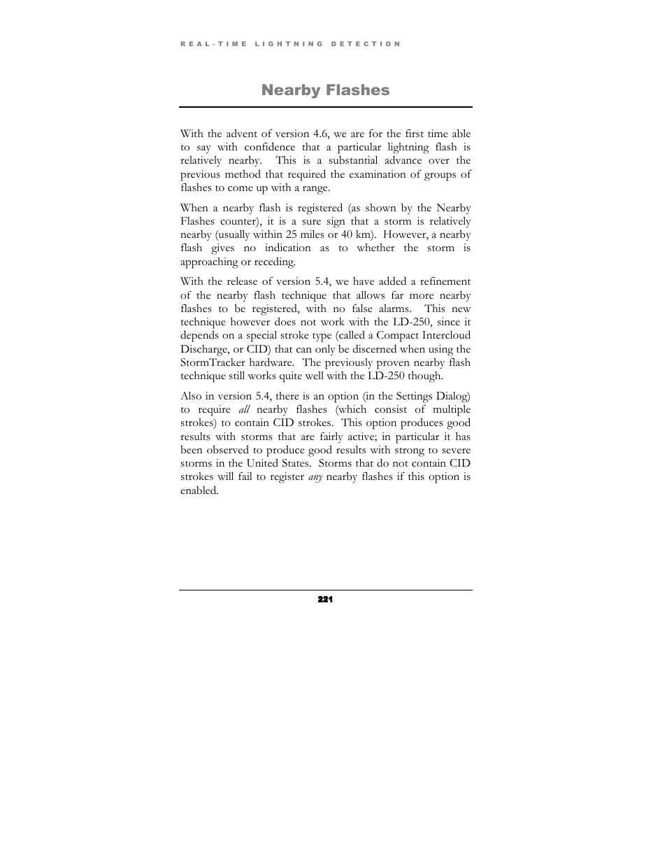 Nearby flashes | Boltek Lightning/2000 User Manual | Page 221 / 333
