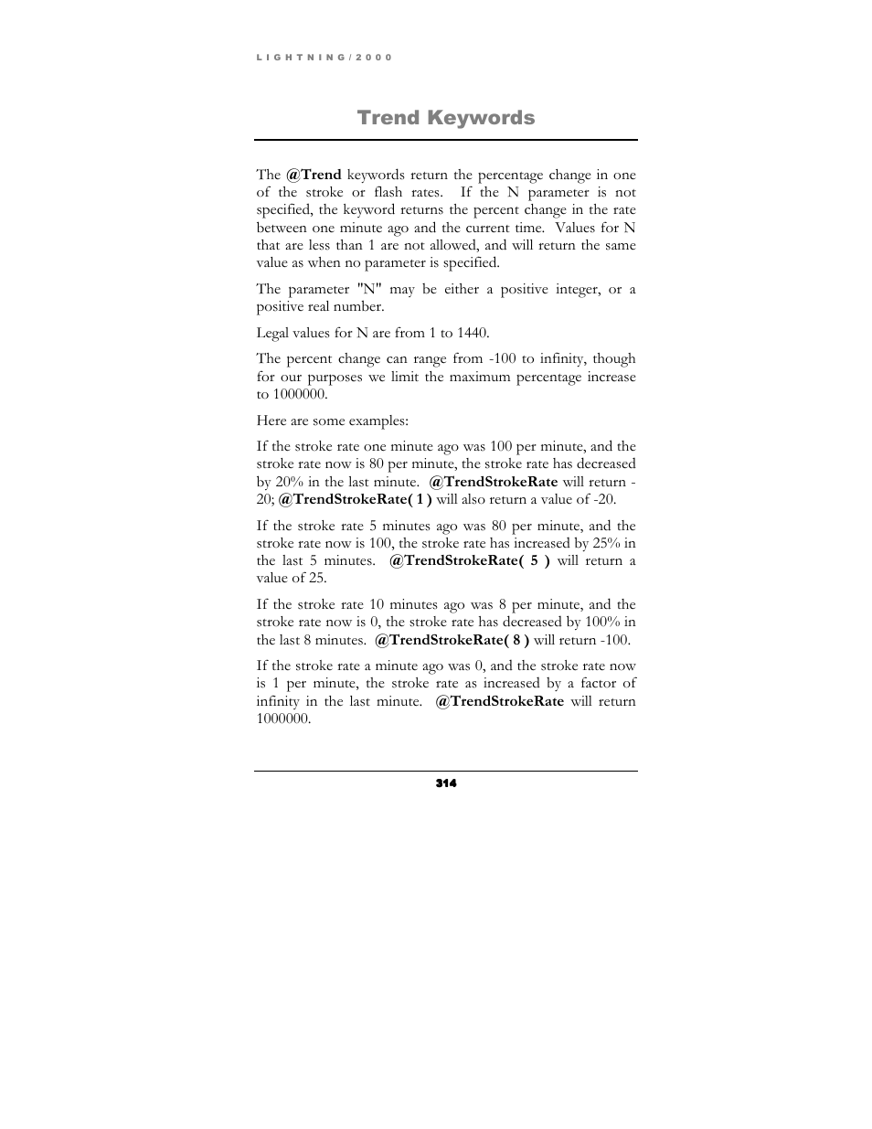Trend keywords | Boltek Lightning/2000 User Manual | Page 314 / 333