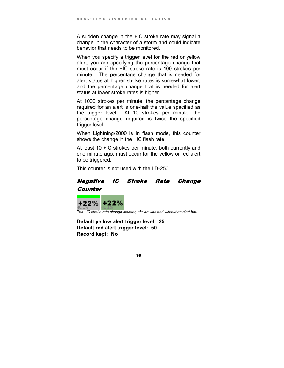 Negative ic stroke rate change counter | Boltek Lightning/2000 User Manual | Page 99 / 333