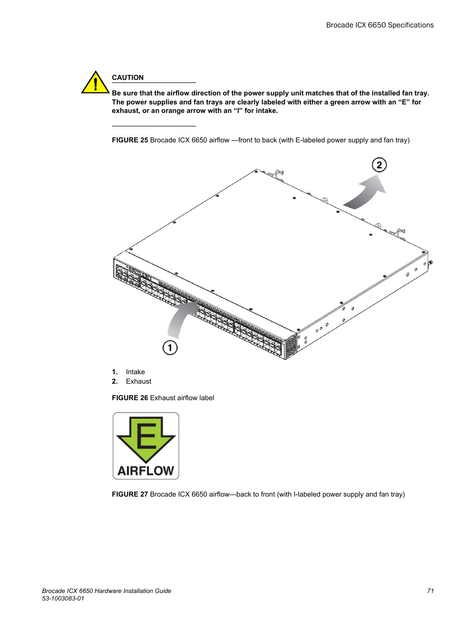 Brocade ICX 6650 Hardware Installation Guide User Manual | Page 73 / 98