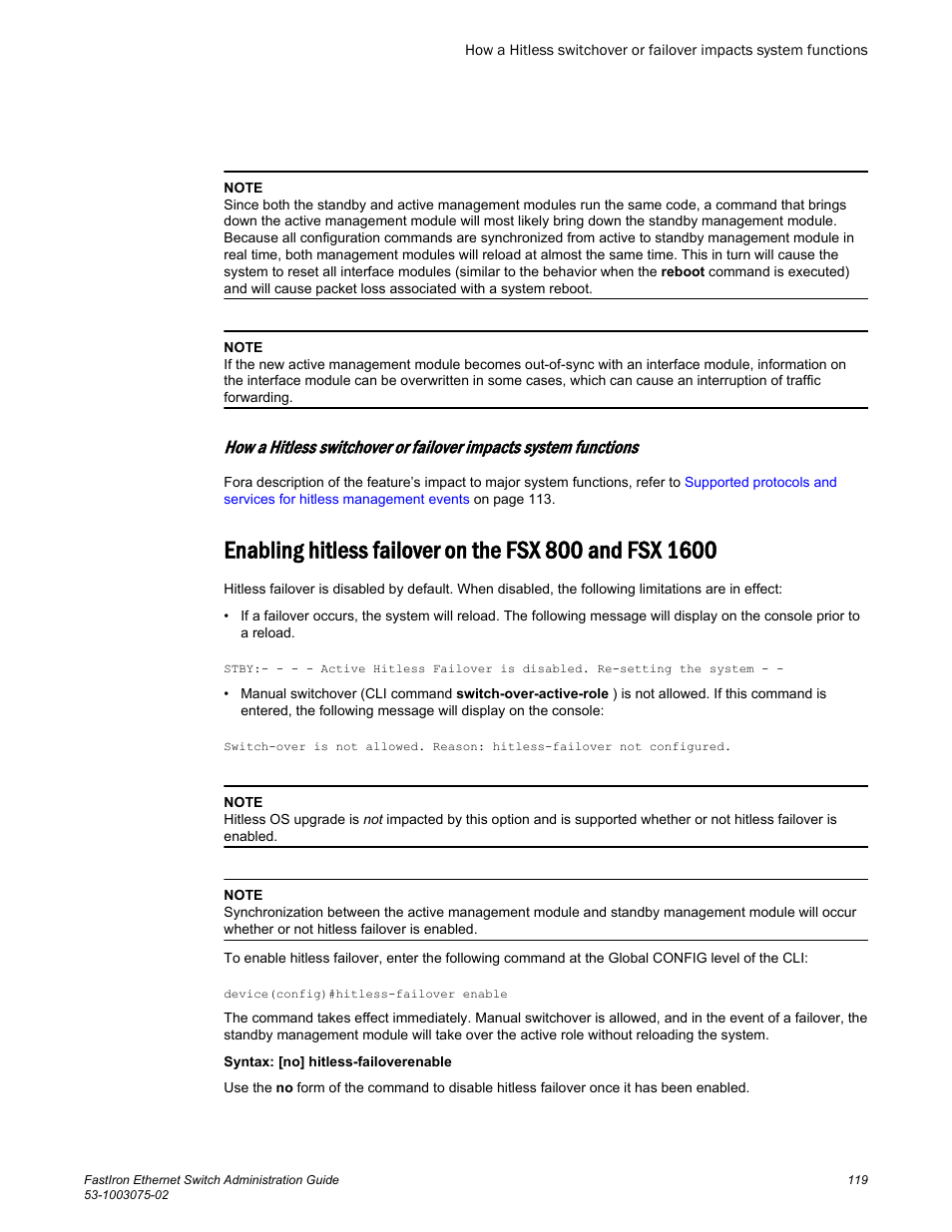 Brocade FastIron Ethernet Switch Administration Guide User Manual | Page 119 / 362