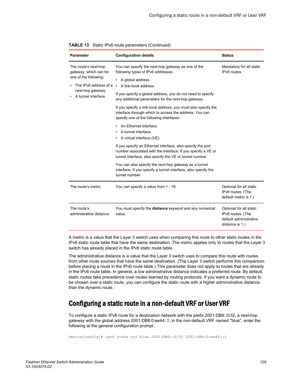 Brocade FastIron Ethernet Switch Administration Guide User Manual | Page 129 / 362