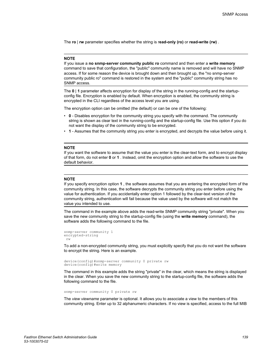 Brocade FastIron Ethernet Switch Administration Guide User Manual | Page 139 / 362
