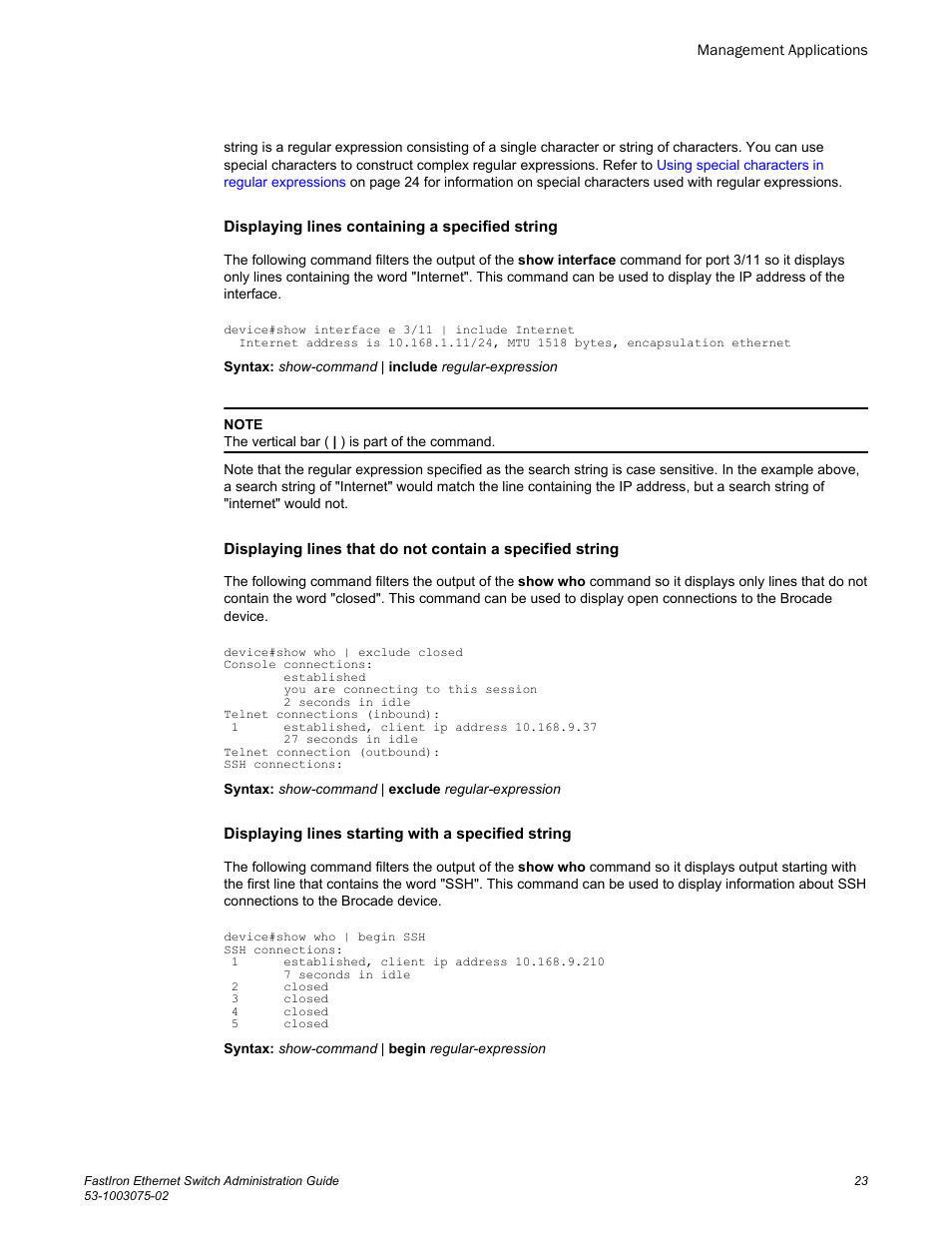 Brocade FastIron Ethernet Switch Administration Guide User Manual | Page 23 / 362