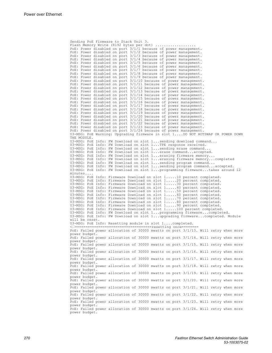 Brocade FastIron Ethernet Switch Administration Guide User Manual | Page 270 / 362