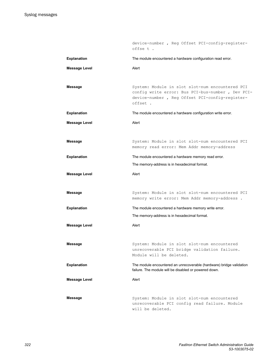 Brocade FastIron Ethernet Switch Administration Guide User Manual | Page 322 / 362