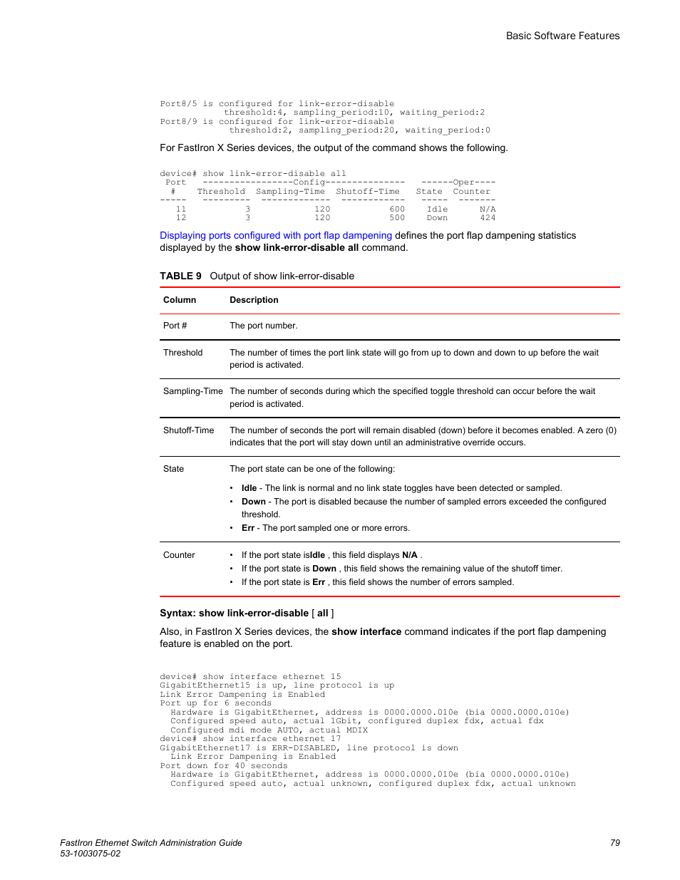 Brocade FastIron Ethernet Switch Administration Guide User Manual | Page 79 / 362