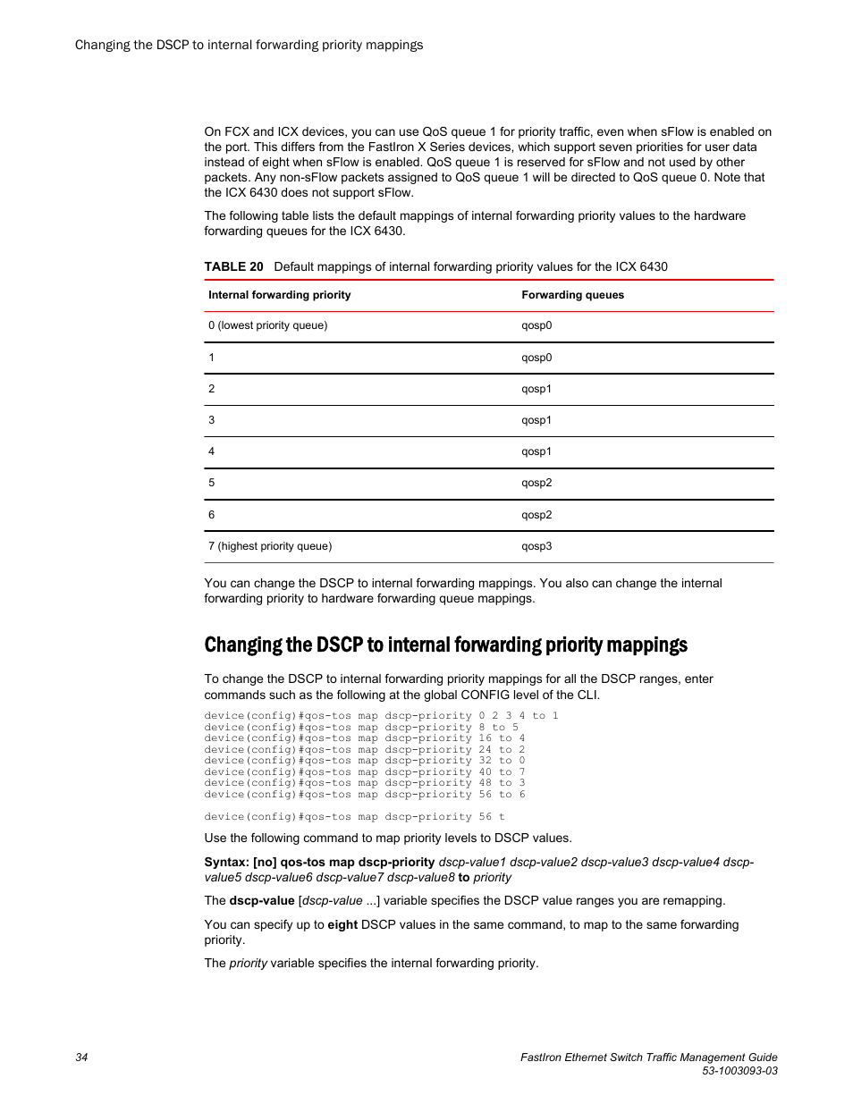 Brocade FastIron Ethernet Switch Traffic Management Guide User Manual | Page 36 / 100