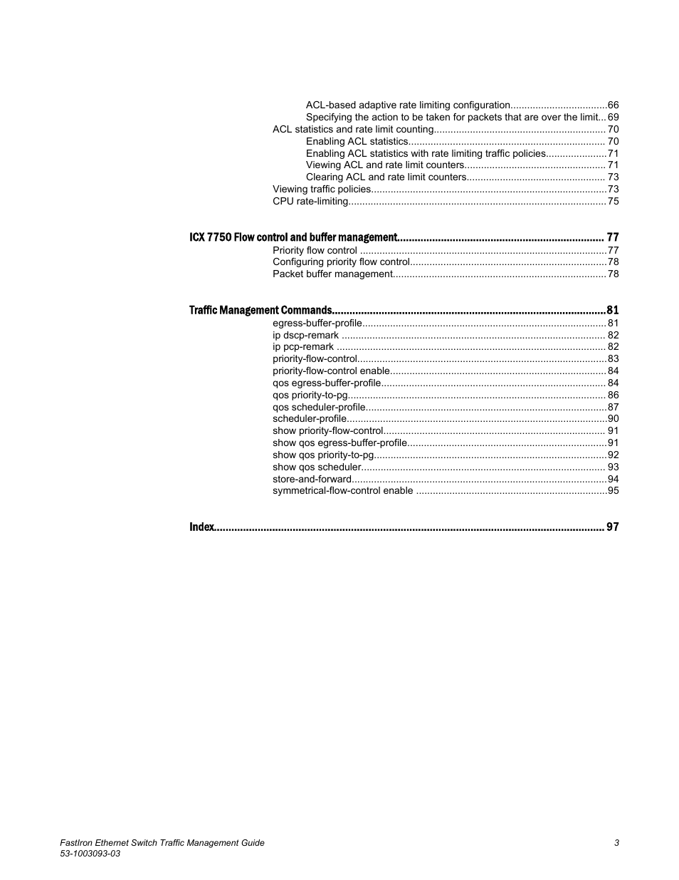 Brocade FastIron Ethernet Switch Traffic Management Guide User Manual | Page 5 / 100