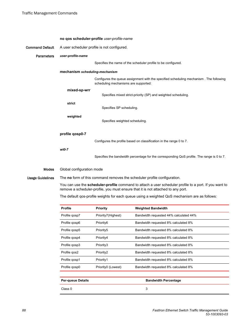 Brocade FastIron Ethernet Switch Traffic Management Guide User Manual | Page 90 / 100