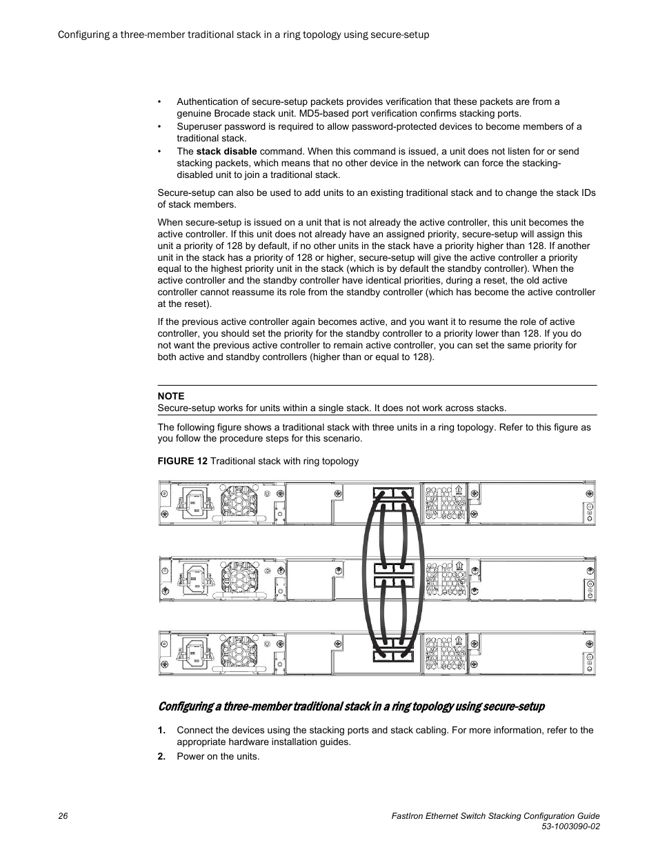 Brocade FastIron Ethernet Switch Stacking Configuration Guide User Manual | Page 28 / 160