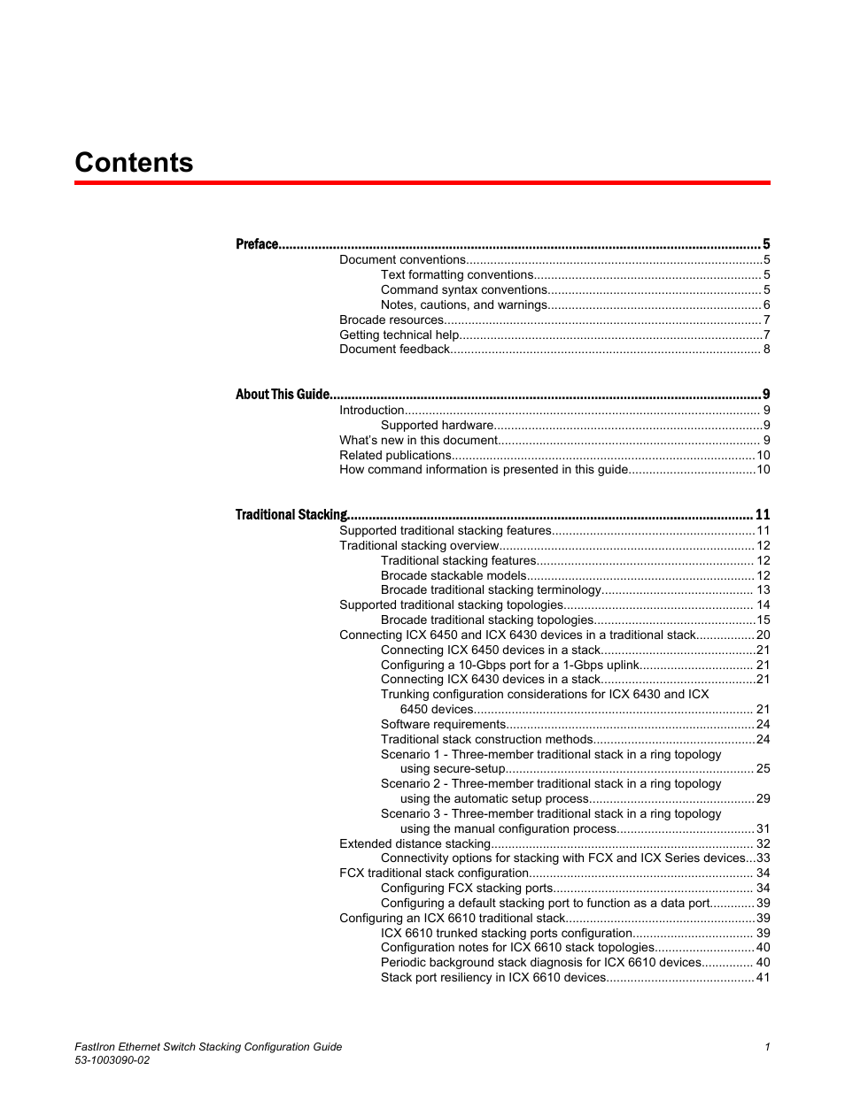 Brocade FastIron Ethernet Switch Stacking Configuration Guide User Manual | Page 3 / 160