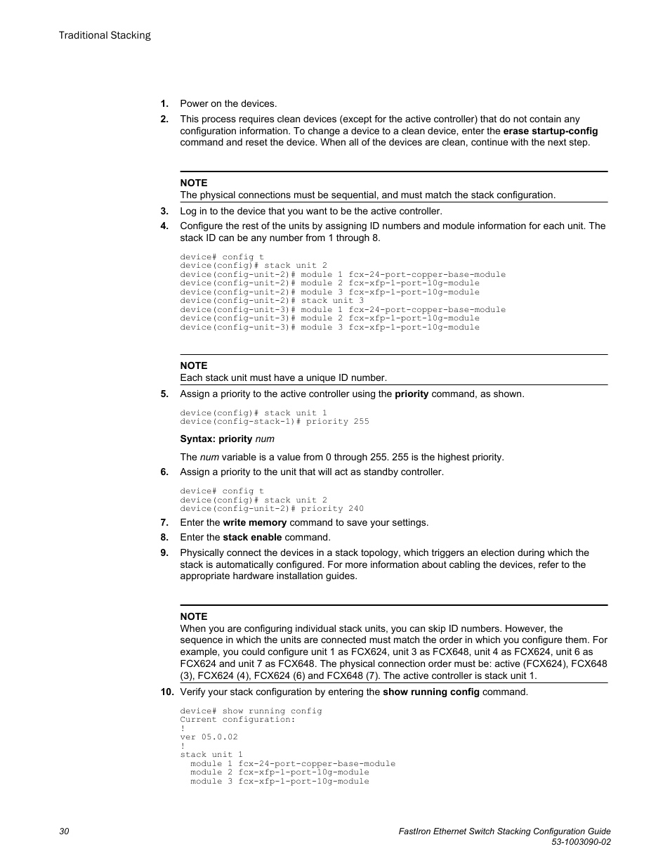 Brocade FastIron Ethernet Switch Stacking Configuration Guide User Manual | Page 32 / 160
