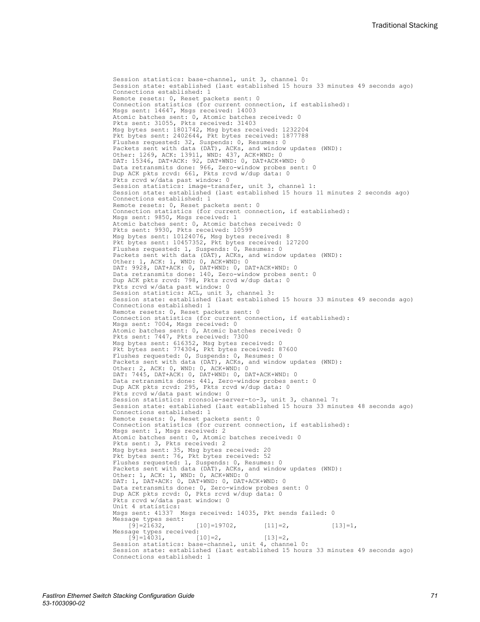 Brocade FastIron Ethernet Switch Stacking Configuration Guide User Manual | Page 73 / 160