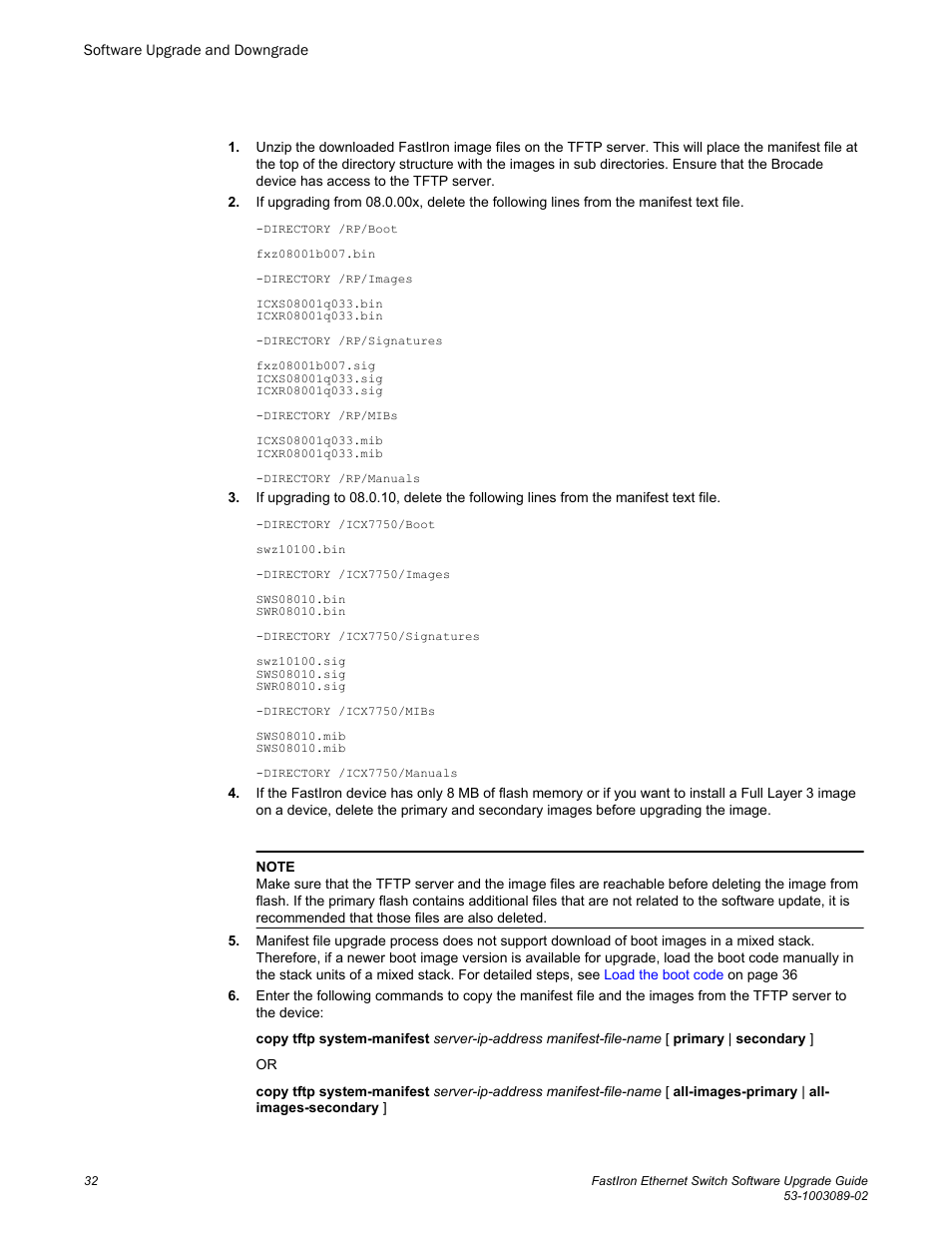 Brocade FastIron Ethernet Switch Software Upgrade Guide User Manual | Page 34 / 121