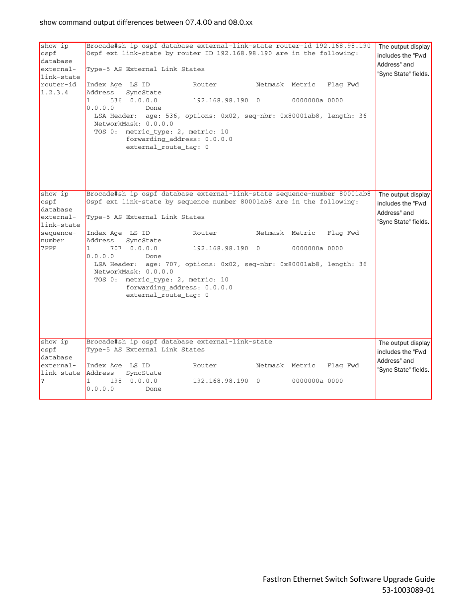 Brocade FastIron Ethernet Switch Software Upgrade Guide User Manual | Page 46 / 121