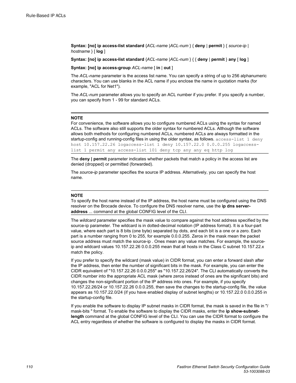 Brocade FastIron Ethernet Switch Security Configuration Guide User Manual | Page 110 / 396