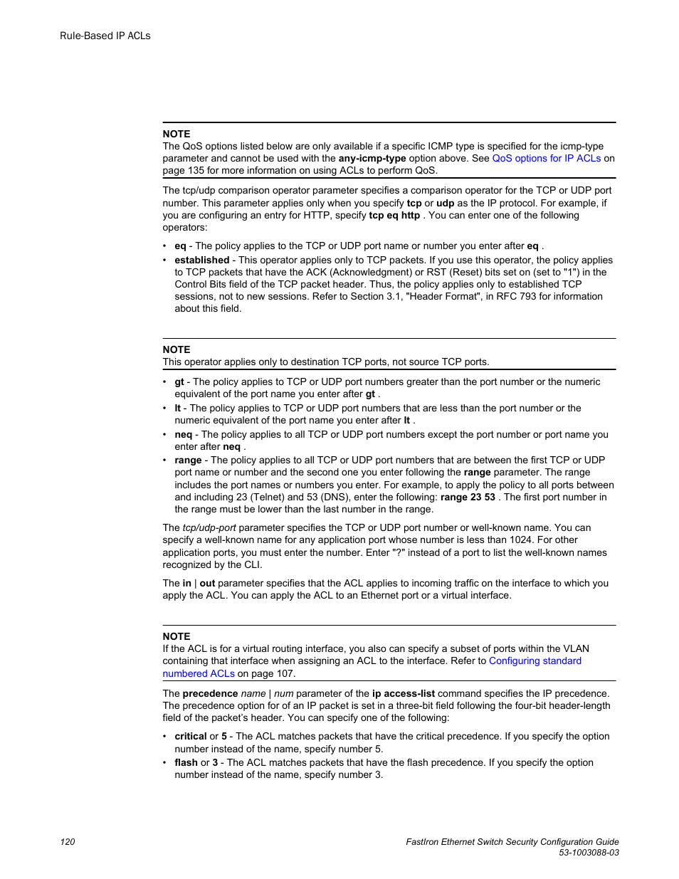 Brocade FastIron Ethernet Switch Security Configuration Guide User Manual | Page 120 / 396