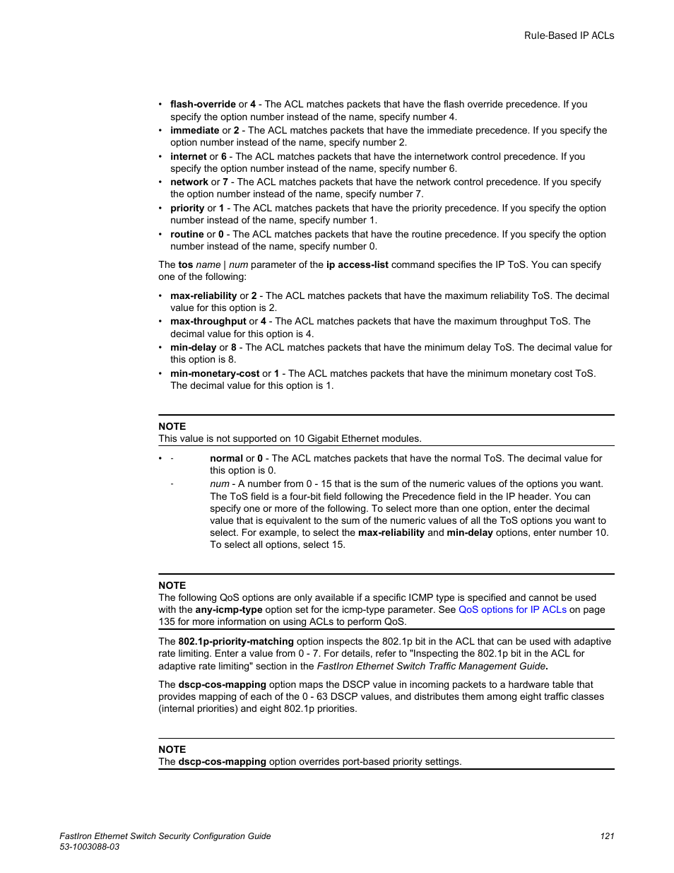 Brocade FastIron Ethernet Switch Security Configuration Guide User Manual | Page 121 / 396