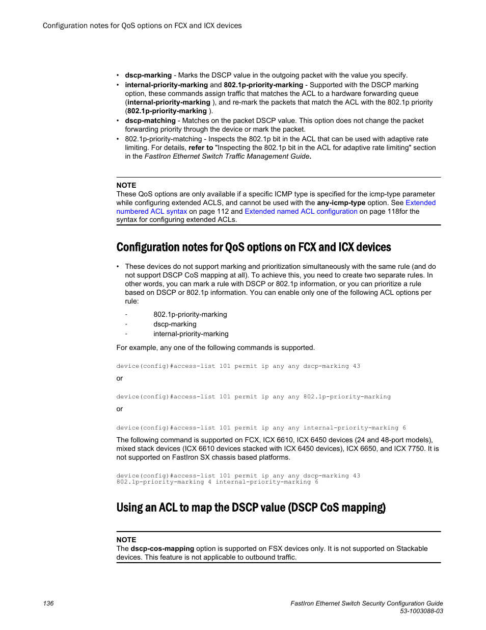 Brocade FastIron Ethernet Switch Security Configuration Guide User Manual | Page 136 / 396
