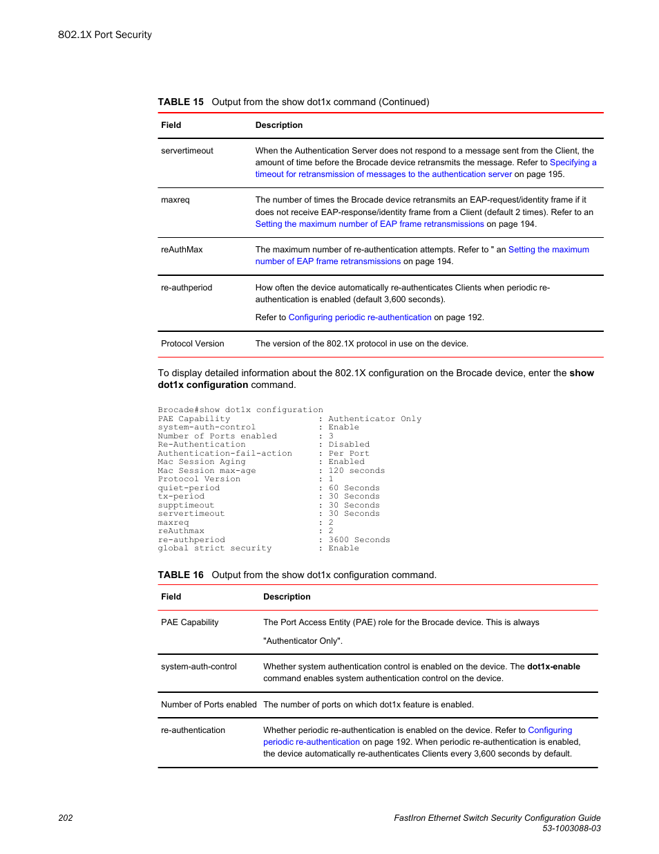 Brocade FastIron Ethernet Switch Security Configuration Guide User Manual | Page 202 / 396