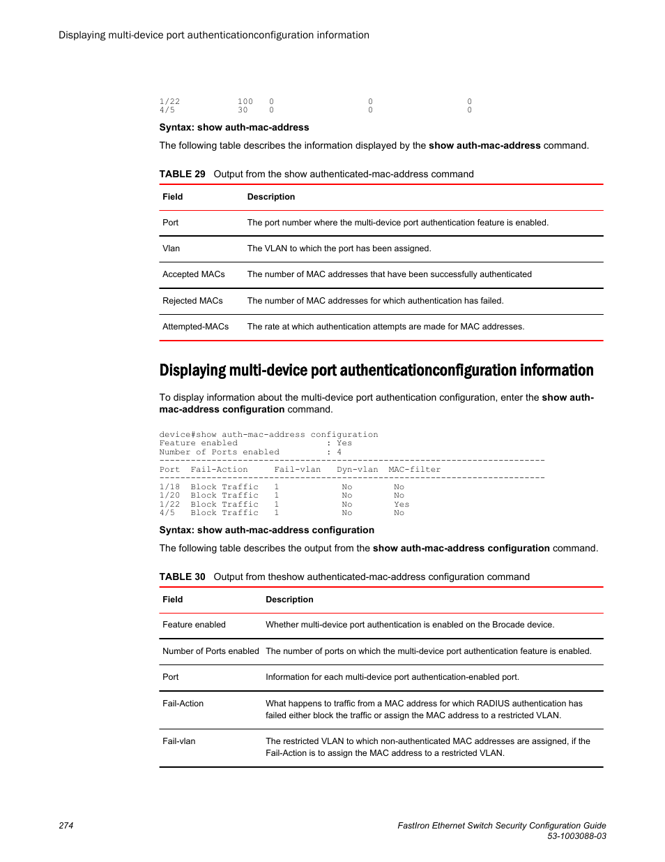 Information | Brocade FastIron Ethernet Switch Security Configuration Guide User Manual | Page 274 / 396