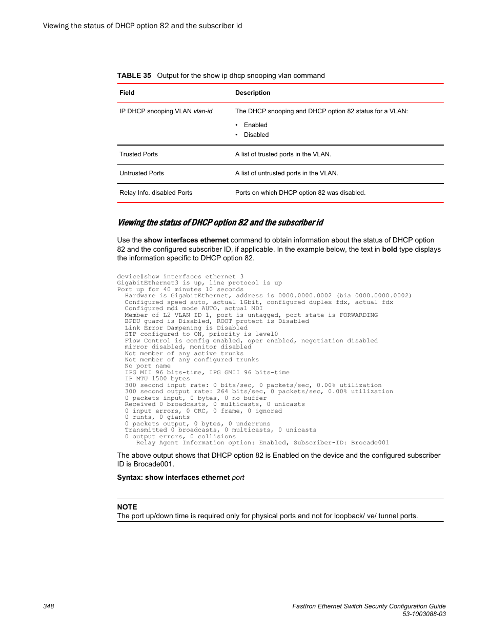 Brocade FastIron Ethernet Switch Security Configuration Guide User Manual | Page 348 / 396