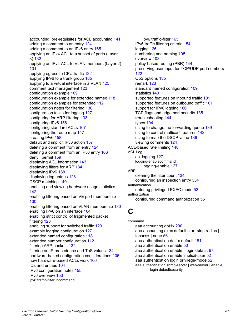 Brocade FastIron Ethernet Switch Security Configuration Guide User Manual | Page 387 / 396