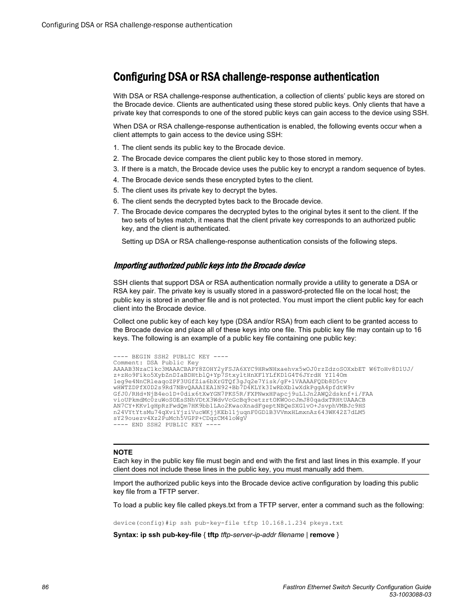 Brocade FastIron Ethernet Switch Security Configuration Guide User Manual | Page 86 / 396