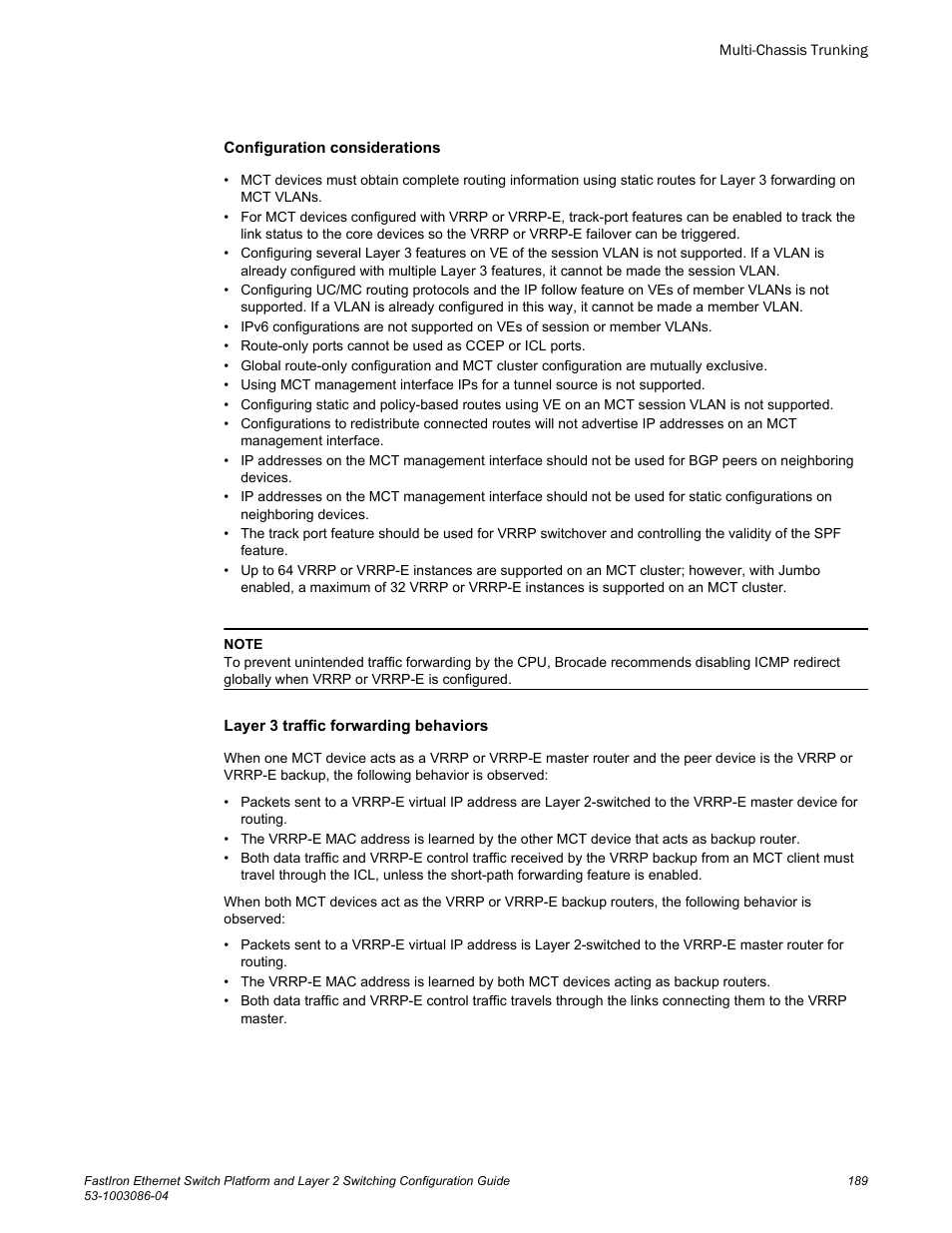 Brocade FastIron Ethernet Switch Platform and Layer 2 Switching Configuration Guide User Manual | Page 189 / 454