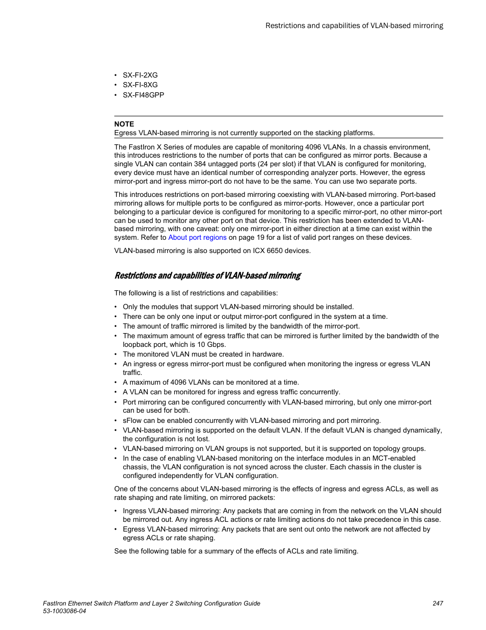 Brocade FastIron Ethernet Switch Platform and Layer 2 Switching Configuration Guide User Manual | Page 247 / 454