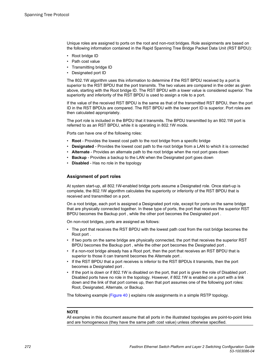 Brocade FastIron Ethernet Switch Platform and Layer 2 Switching Configuration Guide User Manual | Page 272 / 454