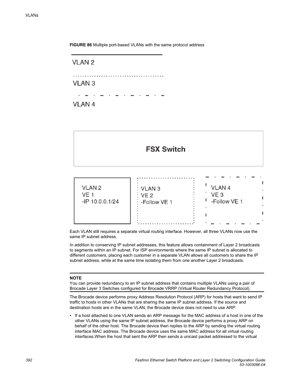 Brocade FastIron Ethernet Switch Platform and Layer 2 Switching Configuration Guide User Manual | Page 392 / 454