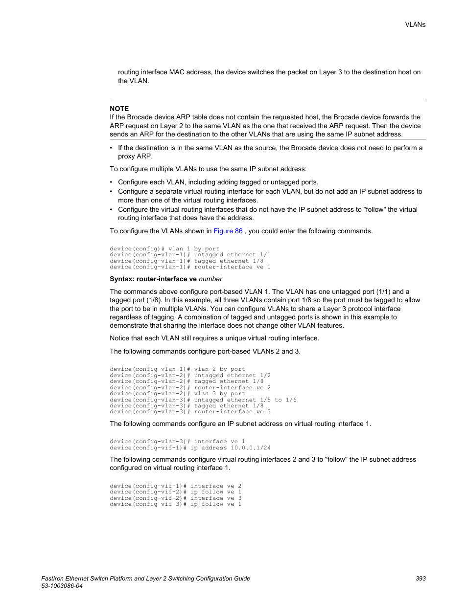 Brocade FastIron Ethernet Switch Platform and Layer 2 Switching Configuration Guide User Manual | Page 393 / 454