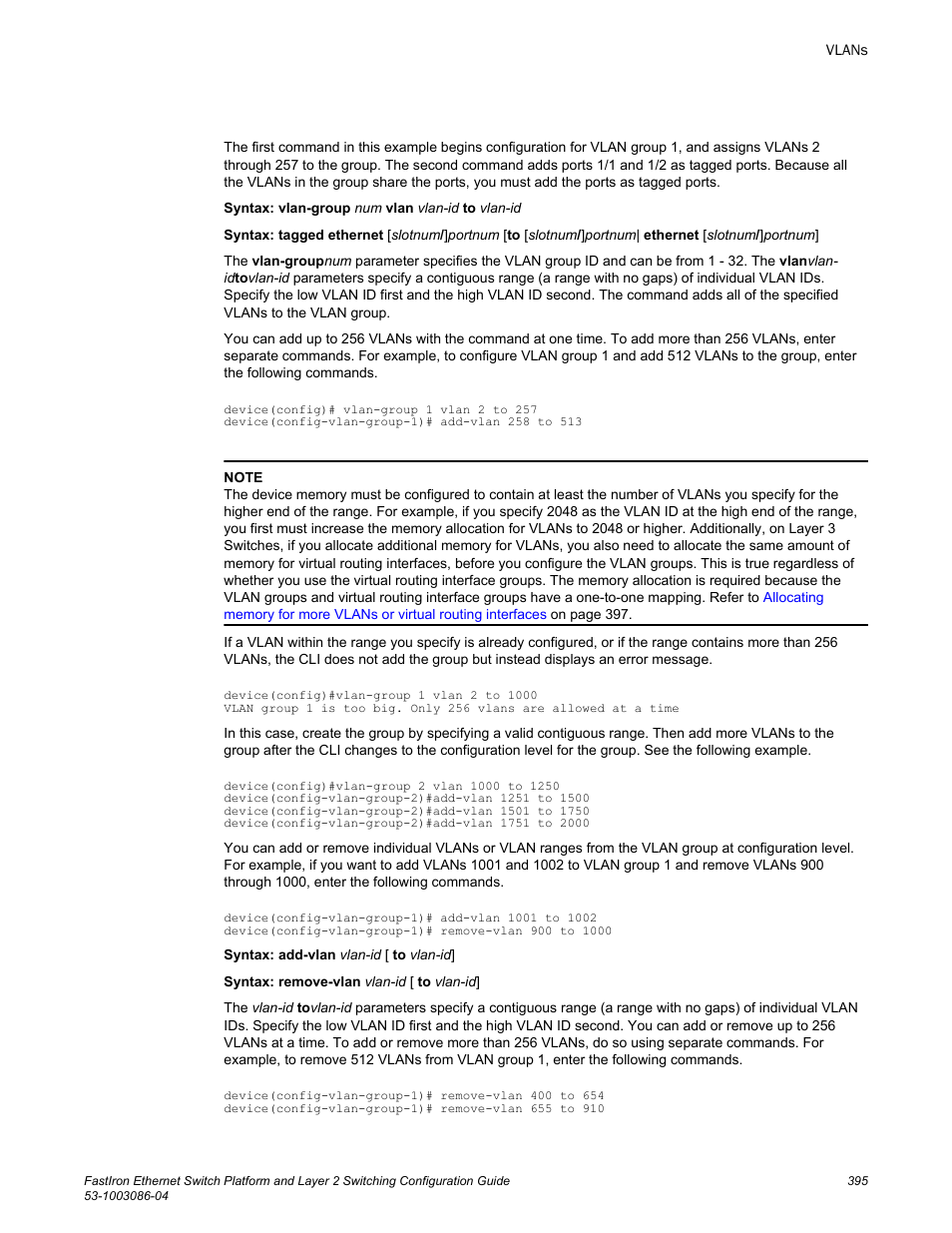 Brocade FastIron Ethernet Switch Platform and Layer 2 Switching Configuration Guide User Manual | Page 395 / 454