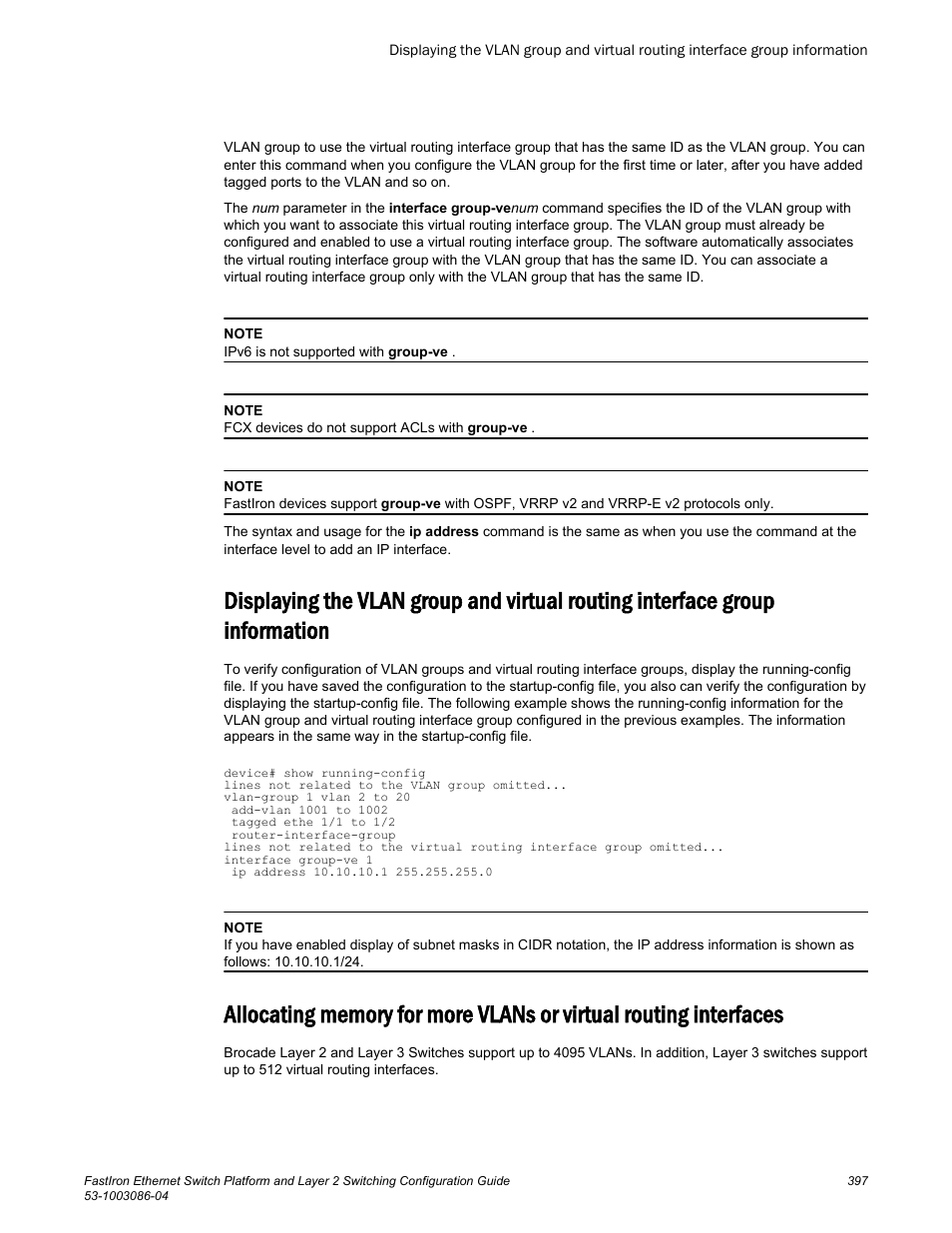 Information | Brocade FastIron Ethernet Switch Platform and Layer 2 Switching Configuration Guide User Manual | Page 397 / 454