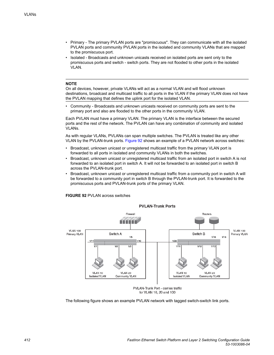 Brocade FastIron Ethernet Switch Platform and Layer 2 Switching Configuration Guide User Manual | Page 412 / 454