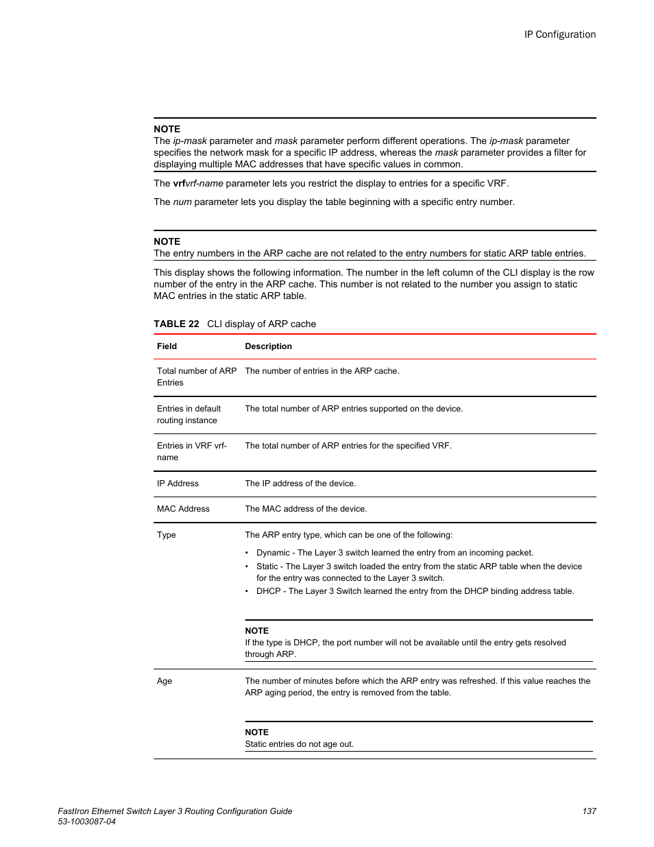 Brocade FastIron Ethernet Switch Layer 3 Routing Configuration Guide User Manual | Page 137 / 672