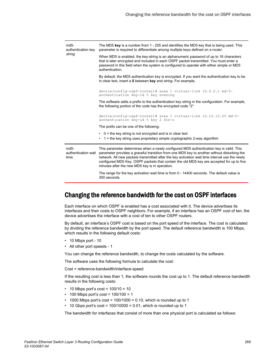 Interfaces | Brocade FastIron Ethernet Switch Layer 3 Routing Configuration Guide User Manual | Page 269 / 672