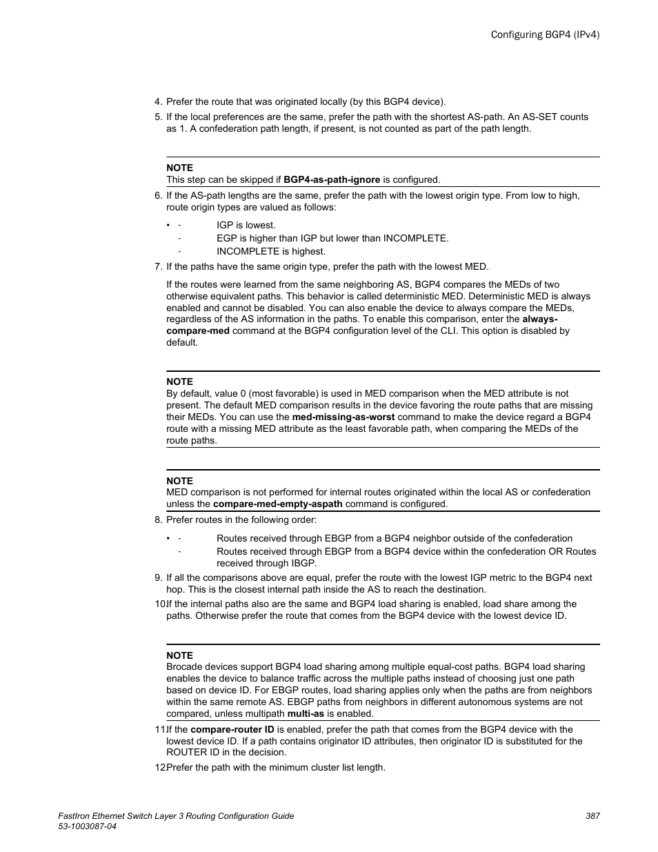 Brocade FastIron Ethernet Switch Layer 3 Routing Configuration Guide User Manual | Page 387 / 672