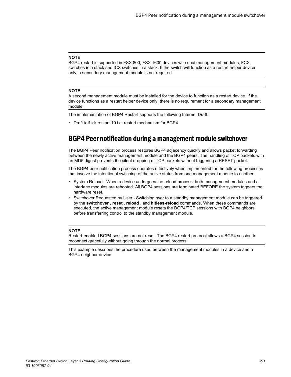 Brocade FastIron Ethernet Switch Layer 3 Routing Configuration Guide User Manual | Page 391 / 672