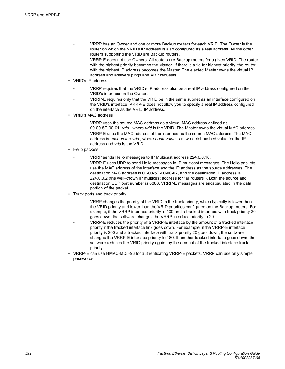 Brocade FastIron Ethernet Switch Layer 3 Routing Configuration Guide User Manual | Page 592 / 672