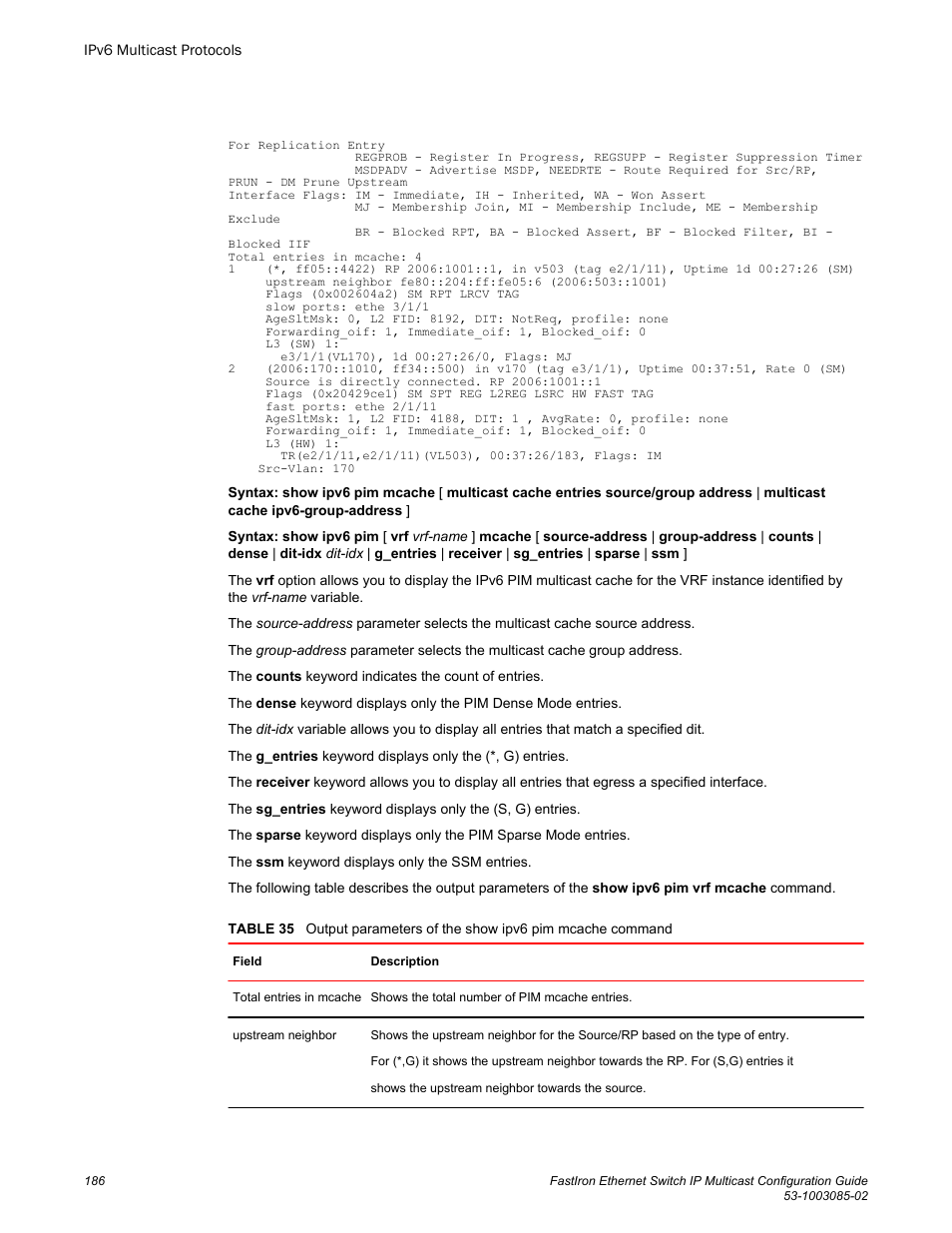 Brocade FastIron Ethernet Switch IP Multicast Configuration Guide User Manual | Page 188 / 230