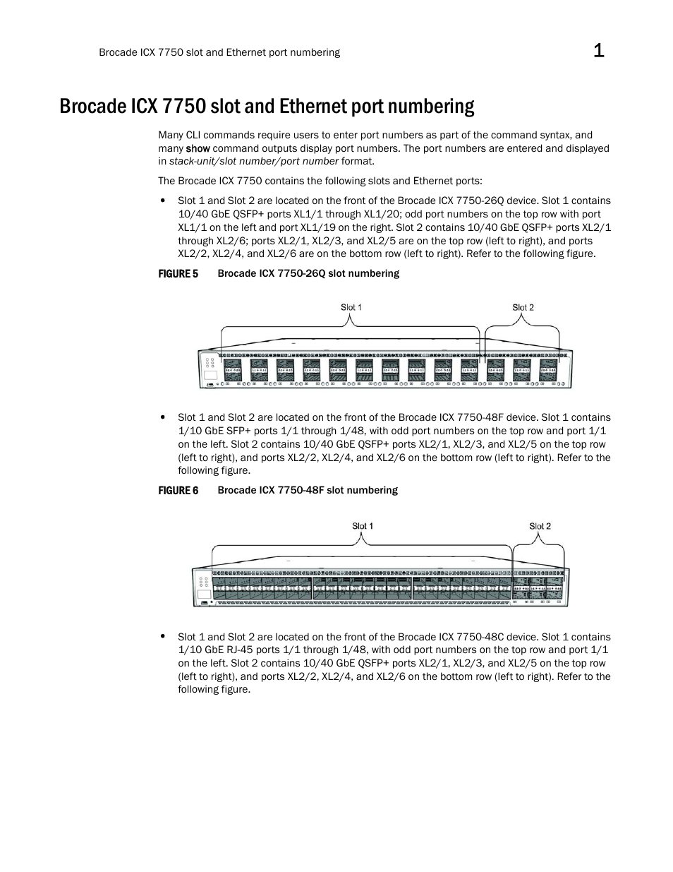 Brocade icx 7750 slot and ethernet port numbering | Brocade ICX 7750 Hardware Installation Guide User Manual | Page 15 / 80