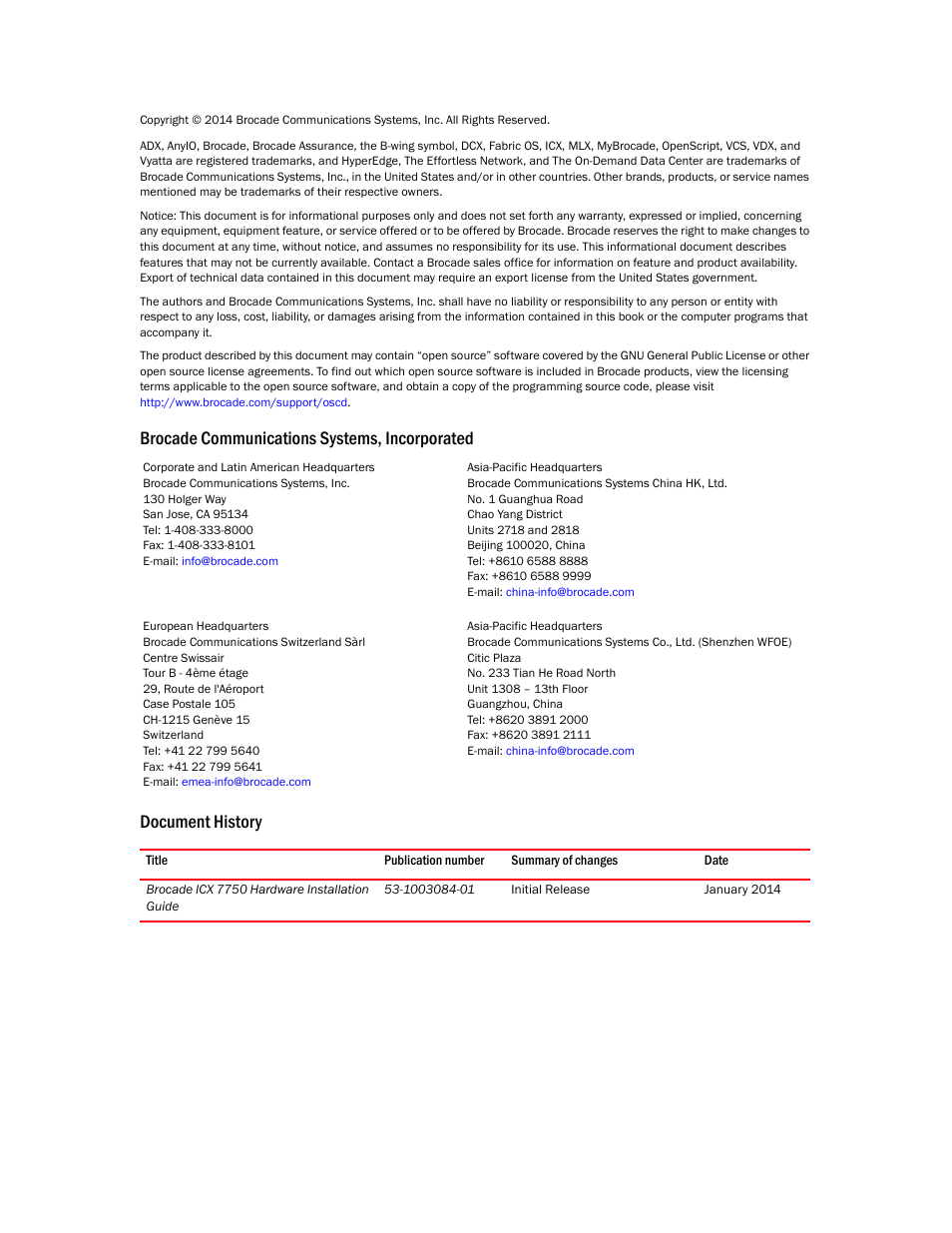 Brocade ICX 7750 Hardware Installation Guide User Manual | Page 2 / 80