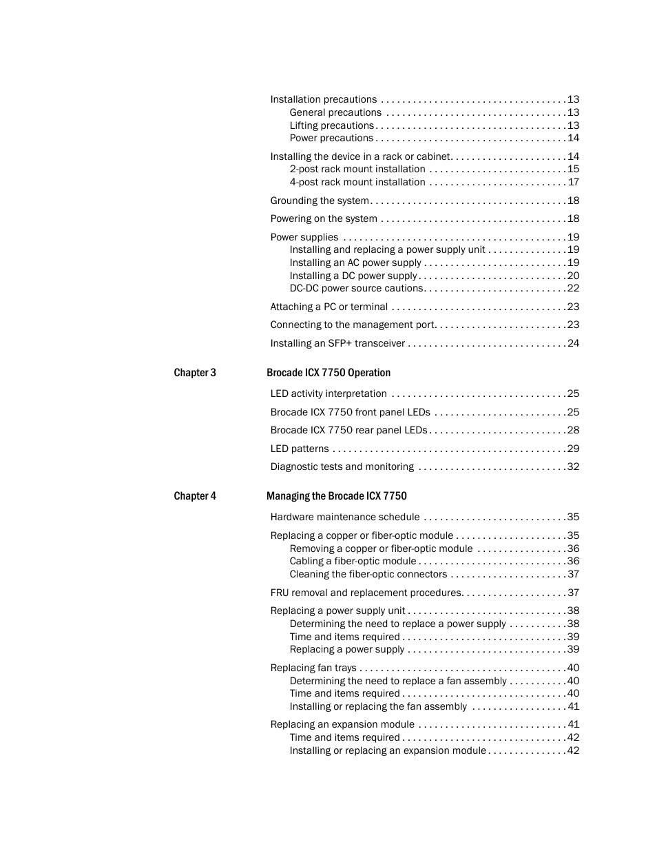 Brocade ICX 7750 Hardware Installation Guide User Manual | Page 4 / 80