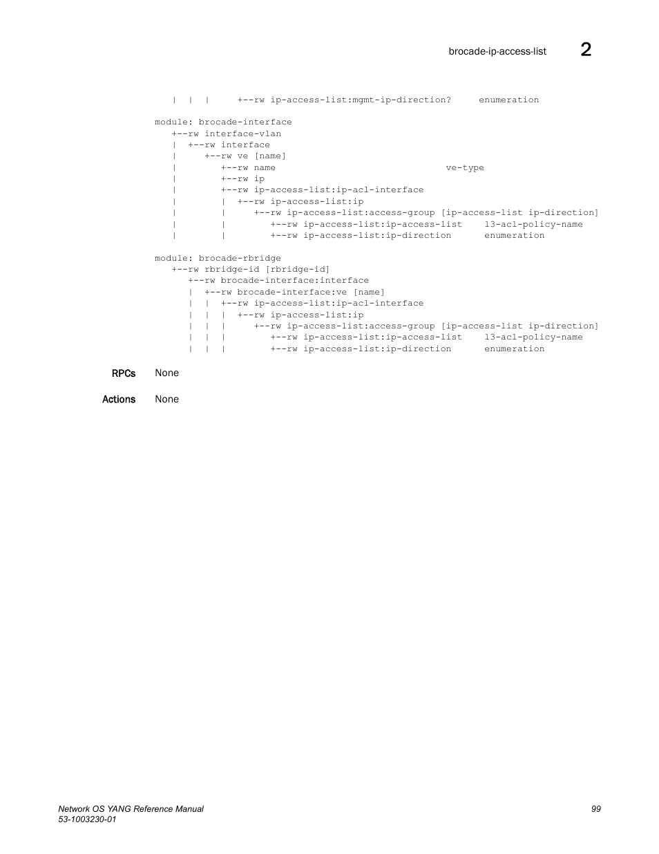 Brocade Network OS YANG Reference Manual v4.1.1 User Manual | Page 111 / 238