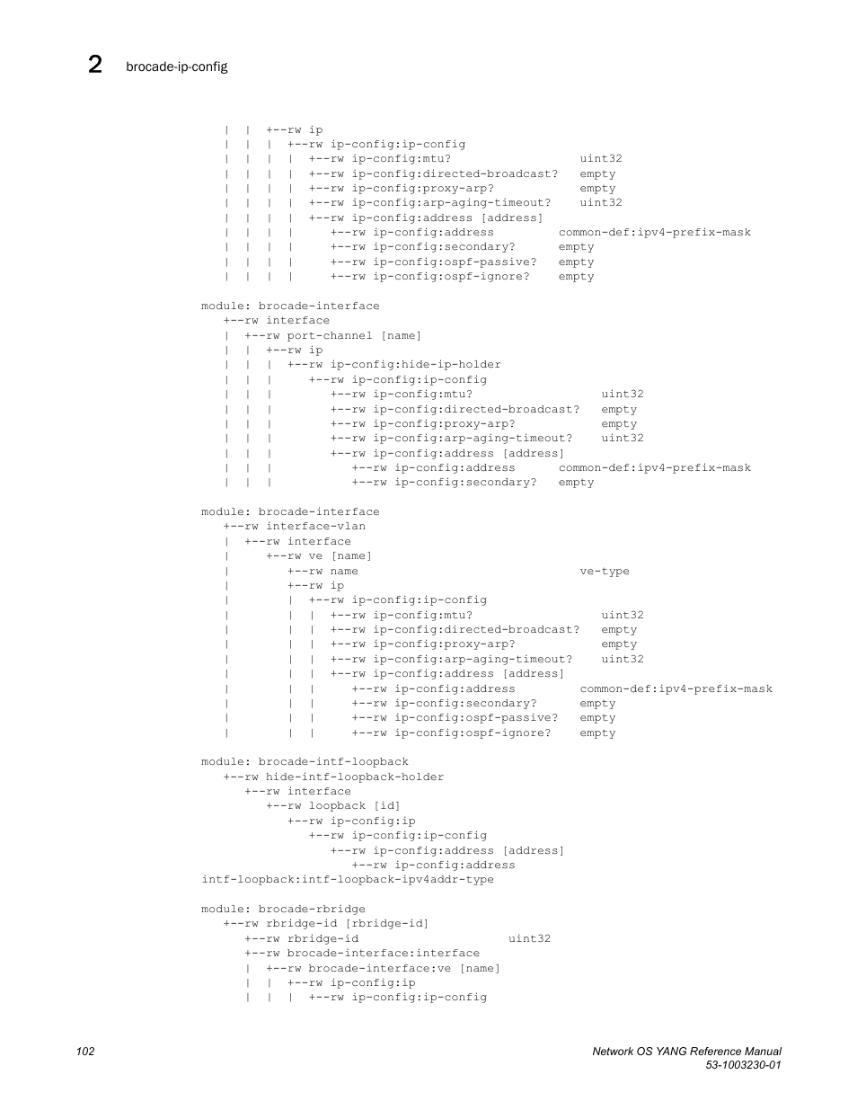 Brocade Network OS YANG Reference Manual v4.1.1 User Manual | Page 114 / 238